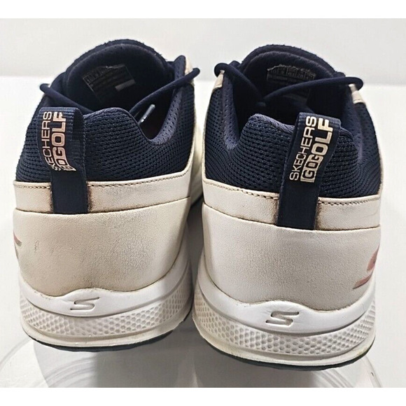 Sketchers Go Golf~Mens Size 10~White GoGa MAX Waterproof Gripflex Leather Shoes - Picture 12 of 14